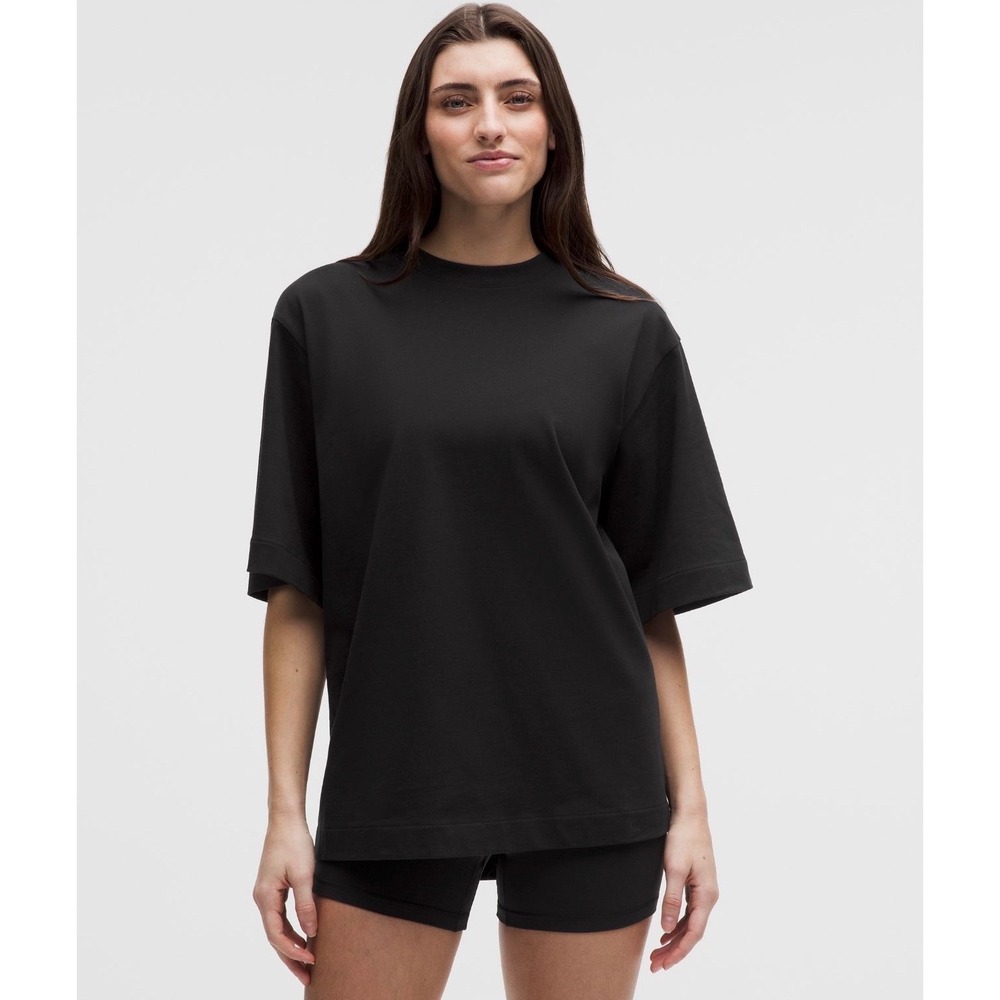 Lululemon Heavyweight Cotton Oversized T-Shirt Black LW3LGWS Size L NWT